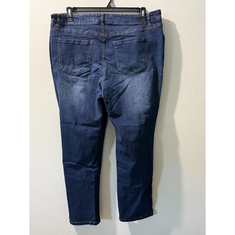 d. jeans Size 20 W Women's Stretch Jeans Dark Wash NO FLAWS/MINT - Picture 2 of 7